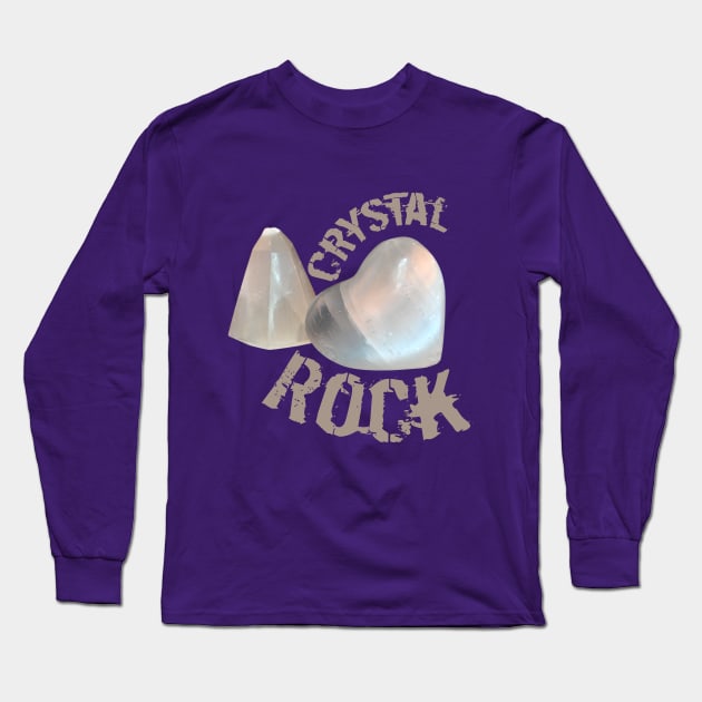 Crystal Rock Long Sleeve T-Shirt by Pixcy Willow